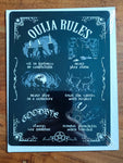 Ouija Regeln "Blechschild"